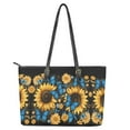 thumbnail image 4 of ZUXONGSY Sunflower Butterfly Print Handbag for Women Lightweight Satchel Handbags Portable Shoulder Bag with Zip Compartments for Work Dating, 4 of 6