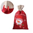 thumbnail image 3 of 1 Pce Sac Cadeau de Noël à Cordon Sac de Pommes en Lin - Taille P (Snowman)), 3 of 9