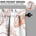 thumbnail image 5 of Mushroom (29) Kitchen Curtain Valance 3 Piece Home Curtains and Valance Set Curtain Sink Window Decor Window Treatment Tier 27.5x36 Length, 5 of 6