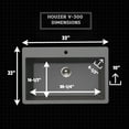 thumbnail image 3 of Houzer Quartztone 33 in Slate Granite Composite Topmount Single Bowl Kitchen Sink - V-300 SLATE, 3 of 5