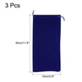 thumbnail image 2 of Unique Bargains 30x15cm Microfiber Pouch, 3Pcs Soft Storage Drawstring Gift Bag, Dark Blue, 2 of 5