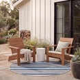 thumbnail image 4 of Safavieh Courtyard Caroline Striped Indoor/Outdoor Area Rug, Navy/Beige, 7'10" x 7'10" Round, 4 of 14