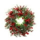 thumbnail image 3 of Adorno colgante de corona navideña de frutos rojos, corona de invierno, decoración para puerta de Navidad, para pared, granja, decoración del hogar al, 3 of 9