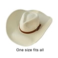 thumbnail image 3 of Yesbay Cowboy Hat for Men Women Western Party Straw Cowgirl Hat Classic Roll Up Fedora Hat with Buckle Belt, 3 of 7