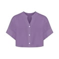 thumbnail image 5 of T Shirts for Women Clearance $5 Plus Size, Xunlbb For Women Women's Casual Short Sleeve Summer Loose Tee Shirts Blouse ,T-shirt Tunic Tops Purple, 5 of 5