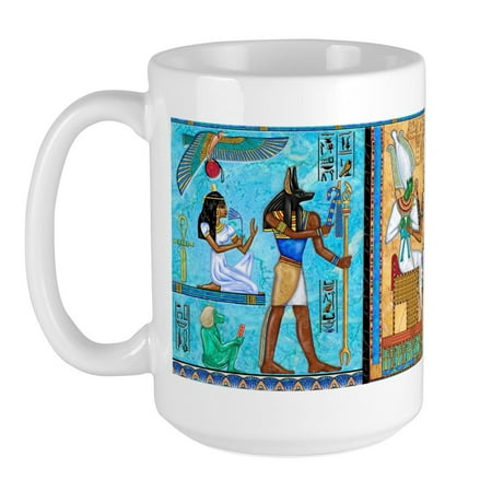 

CafePress - Egyptian Gold/Turquoise Large Mug - 15 oz Ceramic Large Mug