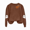 thumbnail image 4 of Godom Halloween Womens Oversized Sweatshirts Ghost Graphic Crewneck Pullover Long Sleeve Hoodies Tops Fall Fashion Outfits 2025 Clothes, 4 of 5