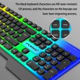 Gaming Keyboard, Full Size Keyboard With Ergonomic Wrist Rest, 104 Keys