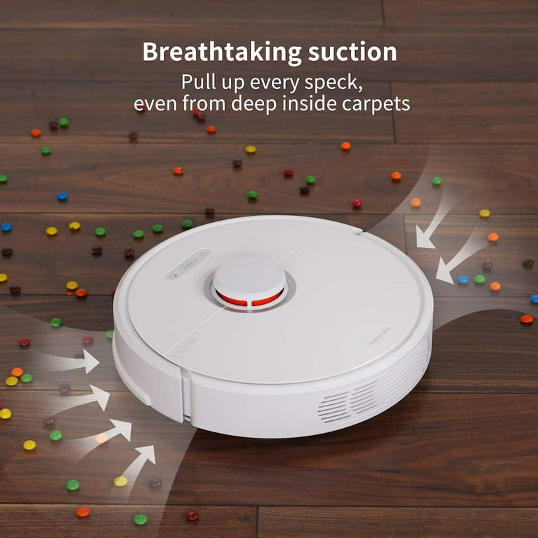 Roborock S6 Robot Vacuum, Robotic Vacuum Cleaner and Mop with Adaptive  Routing, Selective Room Cleaning, Super Strong Suction, and Extra Long  Battery