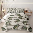 thumbnail image 2 of Feelyou Camo Largemouth Bass Fish Wildlife Twin Quilt Set for Men, Deep Ocean Twin Coverlet Set, Beige, 2 Pieces, 2 of 7