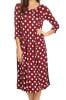 Medium Polka Burgundy