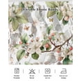 thumbnail image 5 of Spring Floral Wrap Around Bed Skirts for California King Bed 16" Drop,Bed Skirt with Adjustable Elastic Belt Dust Ruffle Bed Valance for Bedroom Green Botanical Flowers Watercolor Bed Frame Cover, 5 of 7