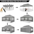 thumbnail image 7 of COBIZI 10x20 Heavy Duty Pop up Canopy Tent with 6 sidewalls Easy Up Commercial Outdoor Wedding Party Tents for Parties All Season Wind & Waterproof Gazebo Roller Bag,Gray, 7 of 7