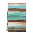 thumbnail image 2 of Turquoise Brown Kitchen Towels Set of 1, Watercolor Modern Abstract Striped Absorbent Dish Towels for Kitchen, Microfiber Hand Towel, Quick Drying Tea Towel for Cleaning Decorative Dishcloths, 2 of 7