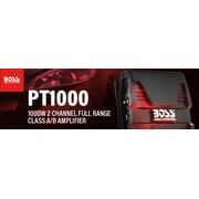 BOSS Audio Systems PT1000 Phantom Series 1000W 2 Channel Vehicle Audio Amplifier, Black