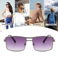 thumbnail image 5 of Gafas de sol anti-ultravioleta personalizadas ovaladas cuadradas de tendencia de moda, hechas de PC y metal, 5 of 5