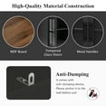 thumbnail image 4 of Harper & Bright Designs Entertainment Wall Unit with Bridge for 80 inch TV, TV Storage Cabinet with Bookshelf and Adjustable Shelves, Large Media Console with Tempered Glass Doors, Black, 4 of 20