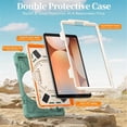 thumbnail image 4 of Funda para Samsung Galaxy Tab A9, Funda Protectora de Silicona Anti-caída + Capa de PC con Asa, Soporte, Correa para el Hombro, Resistente a Golpes, Funda Protectora para Tablet de Tres Pruebas, Colo, 4 of 10
