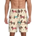 thumbnail image 3 of Lsque Dachshund Dog Puppy Mens Sleep Pajama Shorts,Short Pajama Pants, Cotton Ultra-Soft Knit-X-Large, 3 of 9