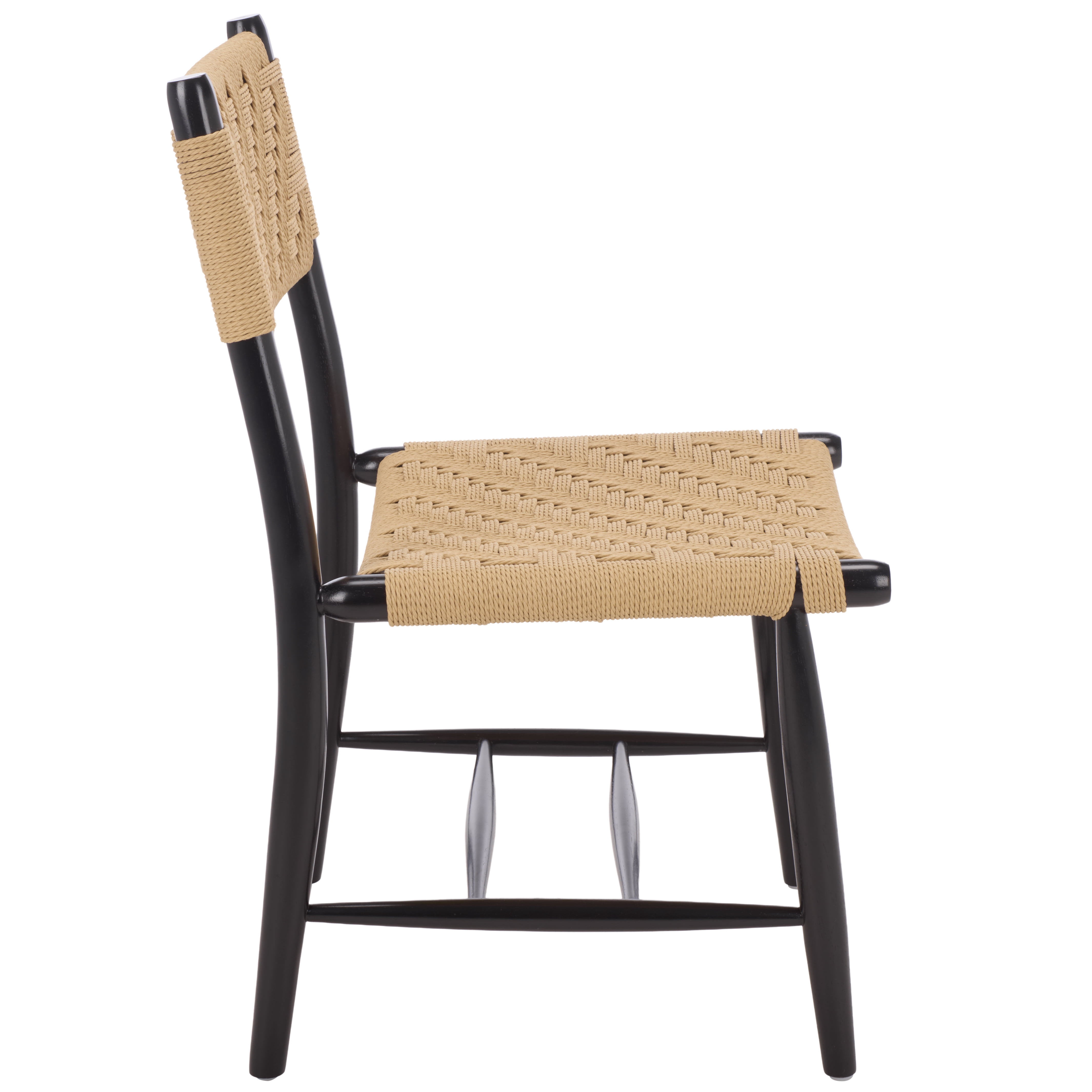 Safavieh Amiri Wood Dining Chairs, Black/Natural (Set of 2)