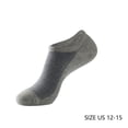 thumbnail image 3 of Huankd No Show Socks for Men 4 pack Cotton Thin Low Cut Non Slip for Loafer Flats Sneakers Gray, 3 of 3