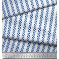 thumbnail image 3 of Soimoi Blue Cotton Cambric Fabric Stripe & Square Geometric Print Sewing Fabric Yard 42 Inch Wide, 3 of 3