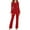 Red, variant on Dolkfu Button Down Pjs Set for Women Long Sleeve Bow Pant Sets Ribbed Puff Comfy Womens Loungewear L