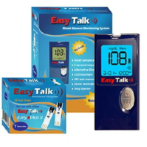 kant bezorgdheid impliceren Easy Talk Blood Glucose Meter 91237-0001-47 - Walmart.com