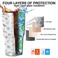 thumbnail image 7 of 30oz White Cartoon Dinosaurs Colorful Pattern Tumblers Stainless Steel Tumbler with Lid and Straw,Vacuum Insulated Double Wall Travel Tumbler Cups Mug with Cleaning Brush for Coffee,Tea, 7 of 7