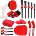 thumbnail image 1 of Kit de limpieza de automóviles LzGUNGY 18 piezas cepillos interiores y exteriores, 1 of 5