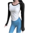thumbnail image 1 of CEHVOM Hauts de Yoga à Manches Longues pour Femmes, Séchage Rapide, Entraînement, Course, Mise en Forme, Liquidation, 1 of 8