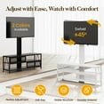 thumbnail image 6 of Heynemo TV Stand with Mount and LED Light, Swivel Entertainment Center for TVs 32"-65", 3-Tier Gaming Media Console Tablefor Living Room, Bedroom, Office, Black, 6 of 8