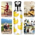 thumbnail image 7 of Yayeee 33oz Insulated Water Bottle Double Wall Stainless Steel with Flip Straw Lid, Yellow Rubber Ducks, 7 of 7