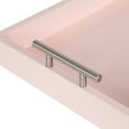 thumbnail image 3 of Kate and Laurel Lipton Modern Rectangular Tray, 16 x 12.25, Pink and Silver, Decorative Accent Tray for Storage and Display, 3 of 9
