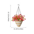 thumbnail image 2 of Artificial Faux Hanging Plants Flowers Basket for Spring, Red Daisy Flowers Eucalyptus UV Resistant Look Real for Outdoor Outside Porch Decoration, 2 of 8