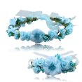 thumbnail image 3 of Diadema con corona artificial, accesorios para el cabello para padres e hijos, corona de ratán tejida para vacaciones, tocado para boda con fotografía, 3 of 5