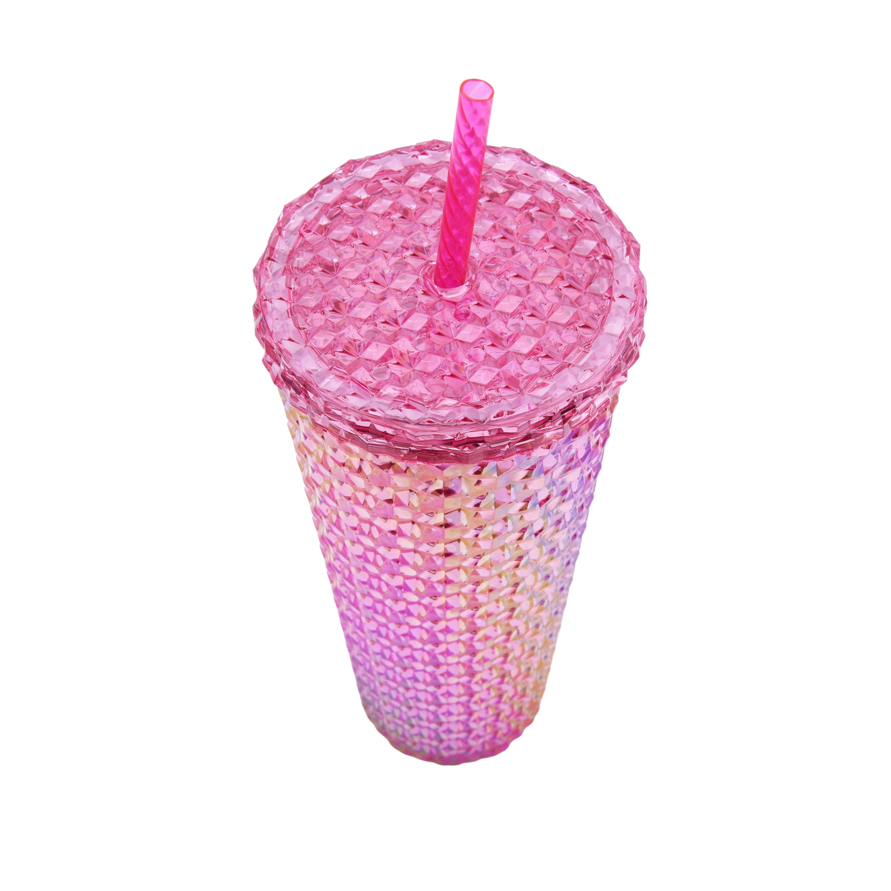 Studded Tumbler With Straw Tumblers With Lids And Straws Pink Tumbler With  Straw Textured Cup BPA-Fr…See more Studded Tumbler With Straw Tumblers With
