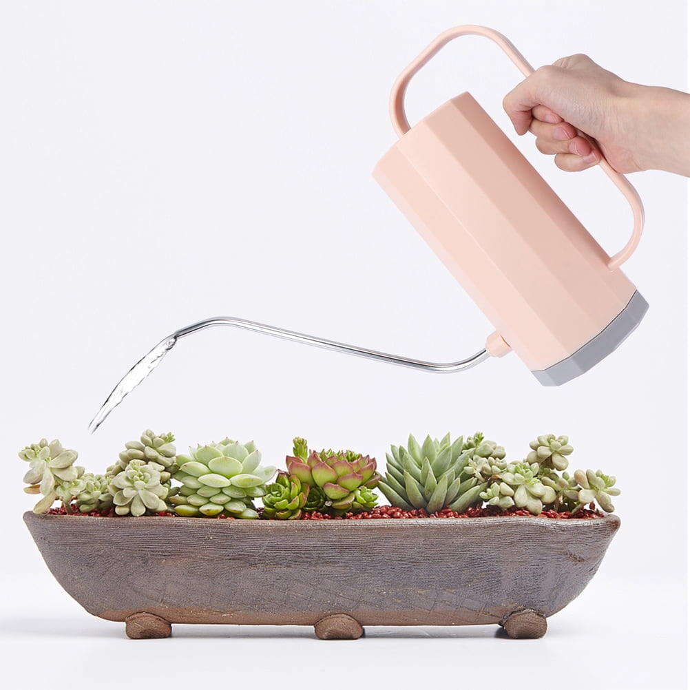 SEWCHICS Small Watering Can for Indoor Plants Plastic Mint Green 2Pcs with Flow Control