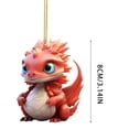 thumbnail image 7 of Zatoumnr Acrylic Flat Pendant Christmas Decorations, Dinosaur Christmas New Year Car Pendant, Set of 1 Christmas Decorations Indoor Outdoor Christmas Gifts for Women Men Family, 7 of 7