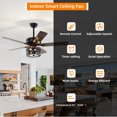 thumbnail image 3 of Spaco Ceiling Fans with Lights,52 Inch Plywood Blades Ceiling Fan With Light, Indoor/Outdoor Ceiling Fans with Lights and Remote for Bedroom Living Room Patio, Black, 3 of 8