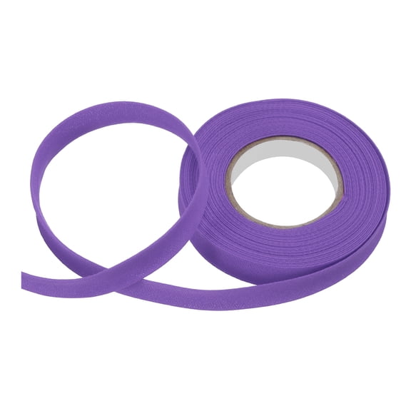 1/2 Inch Single Fold Bias Tape Polyester Continuous Bulk Bias Tape for Sewing, Seaming Quilting Hemming Binding Crafts (Purple 6 Yards)