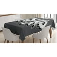 thumbnail image 1 of Ambesonne Hip Hop Tablecloth Rectangular Table Cover, Urban Grafitti Spray, 60"x90", Black White and Grey, 1 of 3