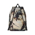 thumbnail image 2 of Naloa Swordsman Cool Dragon Canvas Backpack for Men Women Rucksack Casual Travel Daypack College Tote Satchel Bookbag for Teens-Medium, 2 of 7