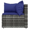 thumbnail image 5 of vidaXL 3 Piece Garden Lounge Set with Cushions Grey Poly Rattan, 5 of 5