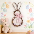 thumbnail image 5 of Easter Bunny Wreath 23.6 Inch for Front Door Spring Decoration with Eggs Bow and Bunny Ears Pink Hanging for Windows Walls and Home Decor, 5 of 9
