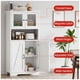 thumbnail image 4 of Blanca freestanding bathroom y sala de estar floor gabinete: bathroom gabinete con glass doors y adjustable estantes, ideal para para kitchen pantry, 4 of 8