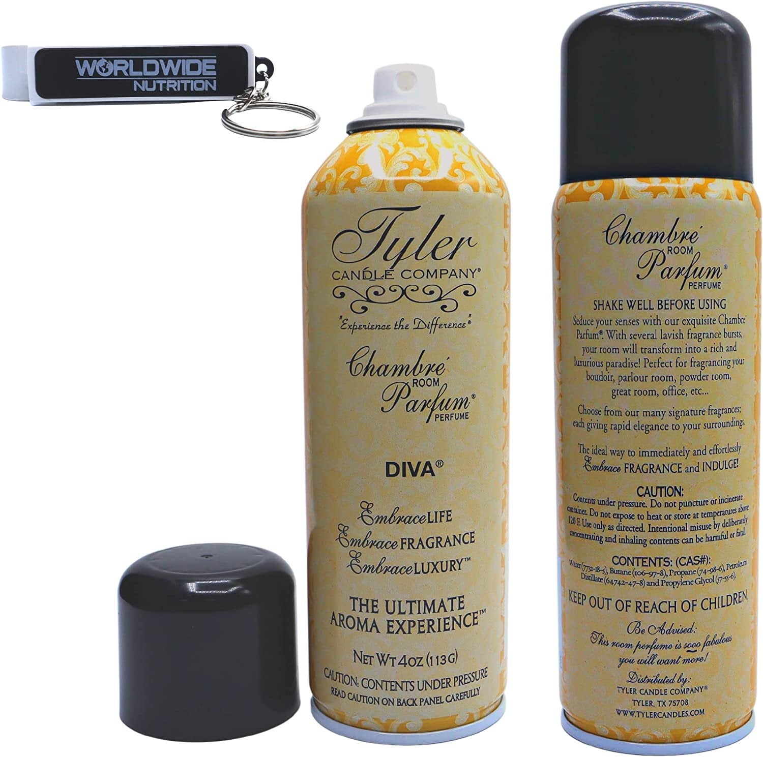 Tyler Candle Chambre Parfum, Diva - 4 oz stick
