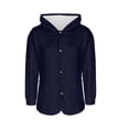 thumbnail image 5 of ZUKMRJPC Womens Fleece Jackets Solid Color Button Down Long Fleece Jackets Winter Casual Warm Fluffy Soft Hoodies with Pockets, 5 of 8