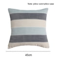thumbnail image 2 of Almohada de sofá de sala de estar con rayas geométricas de cáñamo de algodón de imitación simple y moderna, 2 of 6