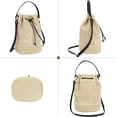 thumbnail image 5 of LinYooLi Women Small Hollow Out Straw Woven Cross-body Bag Top-handle Bag Drawstring Bucket Bag, 5 of 6
